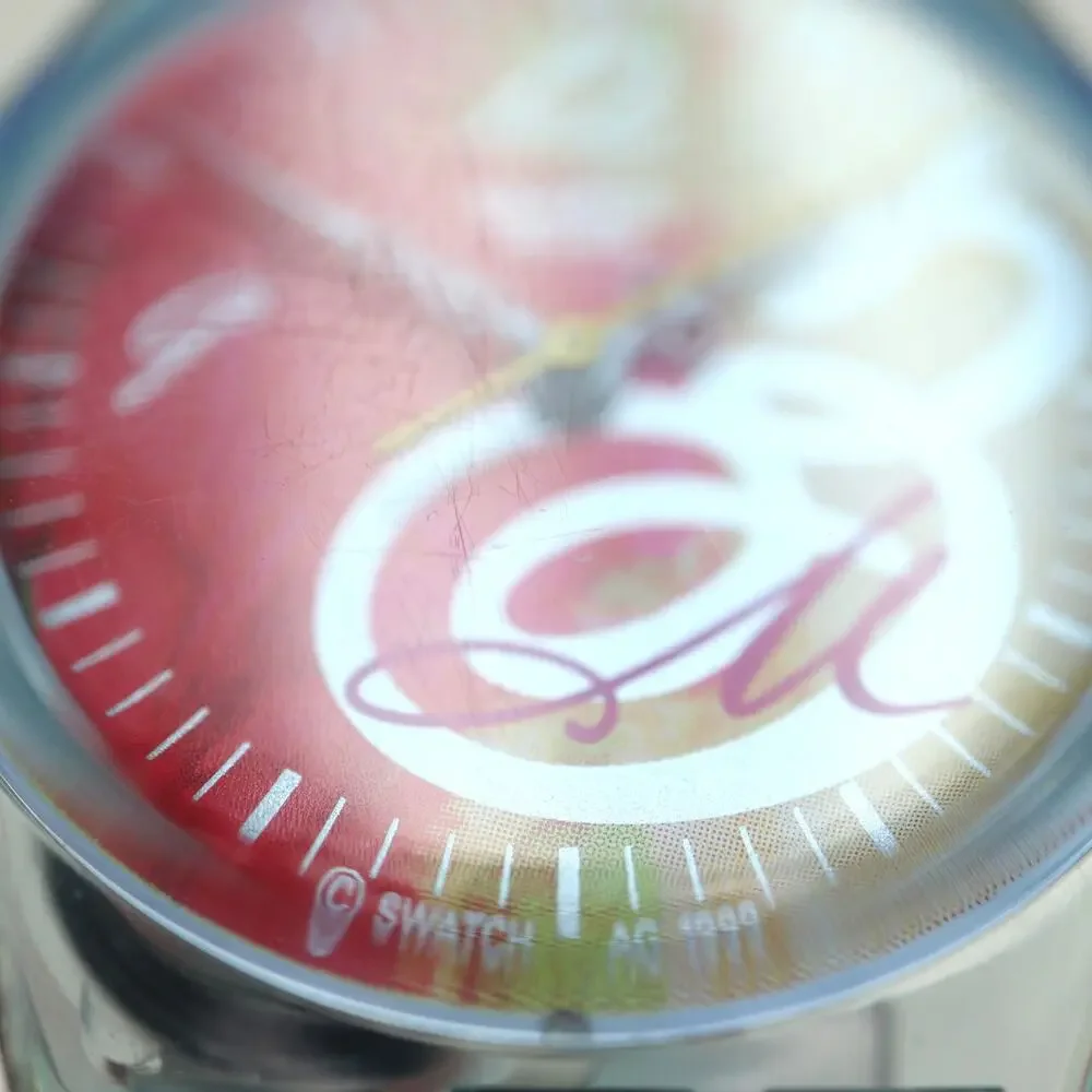 Swatch Bouquet Pour Maman Blue Pink 34mm Womens Watch Swiss Made w New Battery